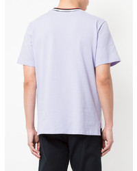 T-shirt à col rond violet clair MSGM