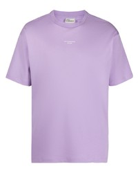 T-shirt à col rond violet clair Drôle De Monsieur