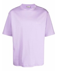 T-shirt à col rond violet clair Drôle De Monsieur