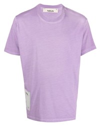 T-shirt à col rond violet clair Haikure