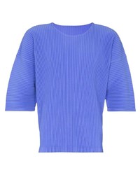 T-shirt à col rond violet clair Homme Plissé Issey Miyake