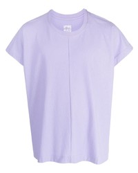 T-shirt à col rond violet clair Homme Plissé Issey Miyake