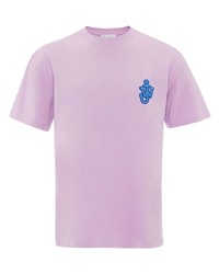 T-shirt à col rond violet clair JW Anderson