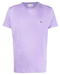 T-shirt à col rond violet clair Lacoste