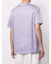 T-shirt à col rond violet clair Brioni