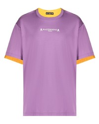 T-shirt à col rond violet clair Mastermind Japan