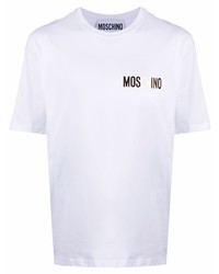 T-shirt à col rond violet clair Moschino