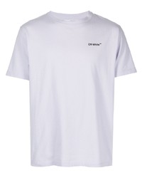 T-shirt à col rond violet clair Off-White
