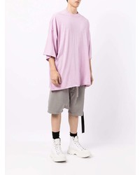 T-shirt à col rond violet clair Rick Owens DRKSHDW