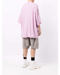 T-shirt à col rond violet clair Rick Owens DRKSHDW