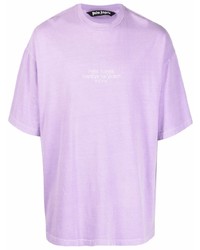 T-shirt à col rond violet clair Palm Angels