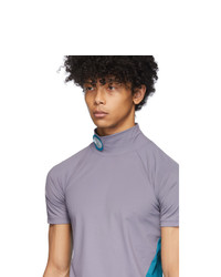 T-shirt à col rond violet clair Keenkee