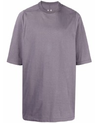 T-shirt à col rond violet clair Rick Owens