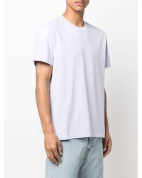 T-shirt à col rond violet clair Maison Labiche