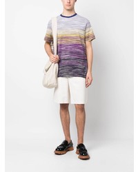 T-shirt à col rond violet clair Missoni