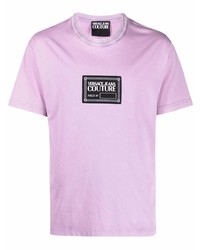 T-shirt à col rond violet clair VERSACE JEANS COUTURE