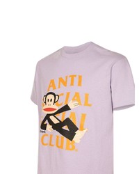 T-shirt à col rond violet clair Anti Social Social Club