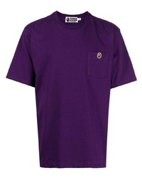 T-shirt à col rond violet A Bathing Ape
