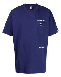 T-shirt à col rond violet AAPE BY A BATHING APE