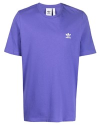 T-shirt à col rond violet adidas