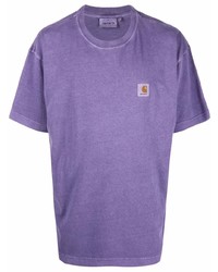 T-shirt à col rond violet Carhartt WIP