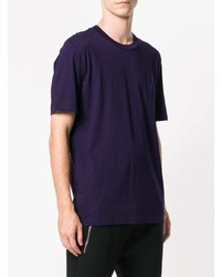 T-shirt à col rond violet Jil Sander