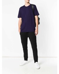 T-shirt à col rond violet Jil Sander