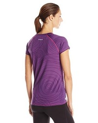 T-shirt à col rond violet Desigual