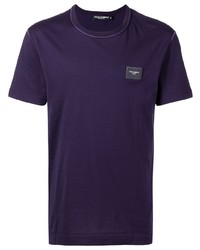 T-shirt à col rond violet Dolce & Gabbana