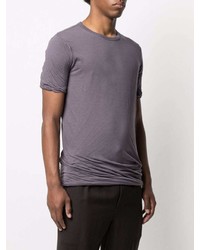 T-shirt à col rond violet Rick Owens