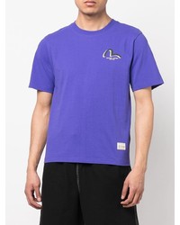 T-shirt à col rond violet Evisu