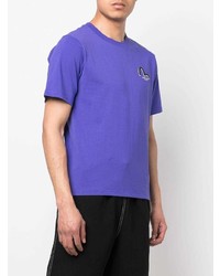 T-shirt à col rond violet Evisu