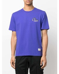 T-shirt à col rond violet Evisu