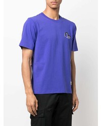 T-shirt à col rond violet Evisu