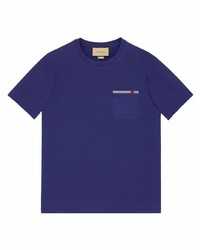 T-shirt à col rond violet Gucci