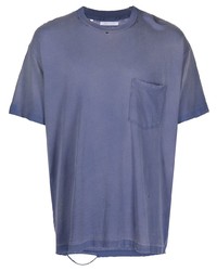 T-shirt à col rond violet John Elliott