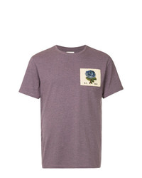 T-shirt à col rond violet Kent & Curwen