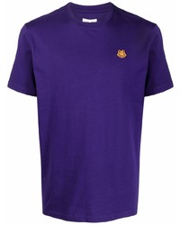 T-shirt à col rond violet Kenzo