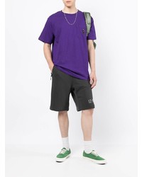 T-shirt à col rond violet Izzue