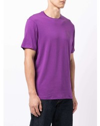 T-shirt à col rond violet Armani Exchange