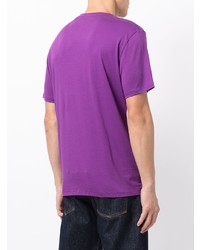 T-shirt à col rond violet Armani Exchange