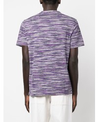 T-shirt à col rond violet Missoni