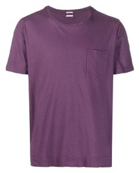 T-shirt à col rond violet Massimo Alba