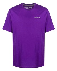 T-shirt à col rond violet Patagonia