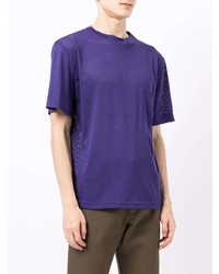 T-shirt à col rond violet Anglozine