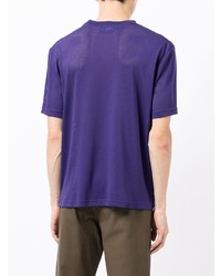 T-shirt à col rond violet Anglozine