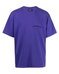 T-shirt à col rond violet Pleasures