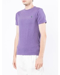 T-shirt à col rond violet Polo Ralph Lauren