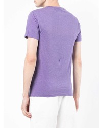 T-shirt à col rond violet Polo Ralph Lauren