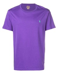 T-shirt à col rond violet Polo Ralph Lauren